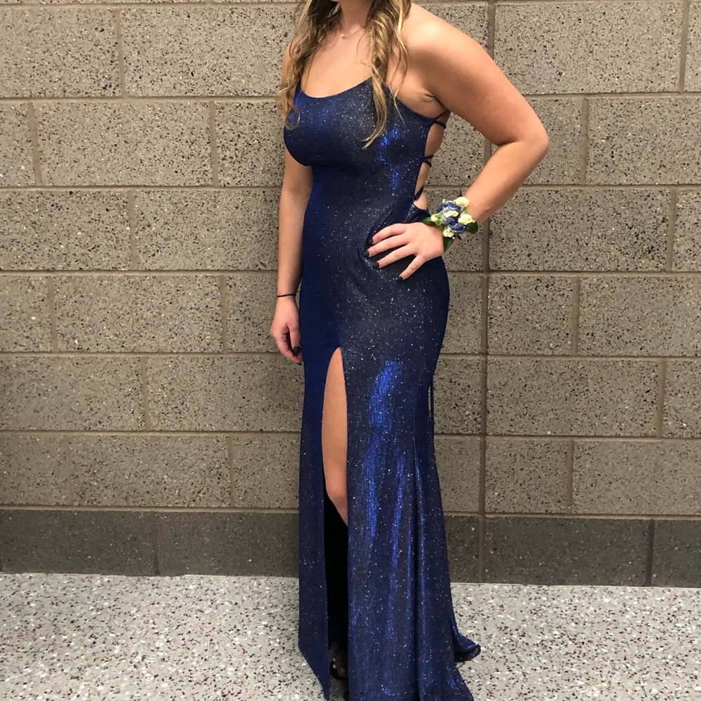 Fitted shimmer formal prom dress sz 6